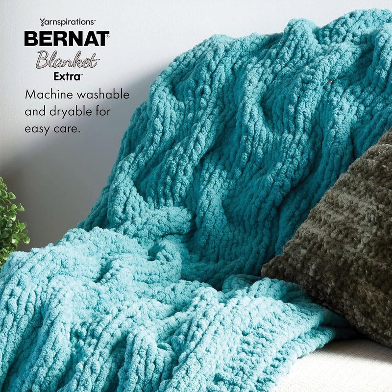Bernat Blanket Extra Vapor Gray Yarn - 2 Pack of 300g/10.5oz - Polyester - 7 Jumbo - 97 Yards - Knitting/Crochet - Image 3